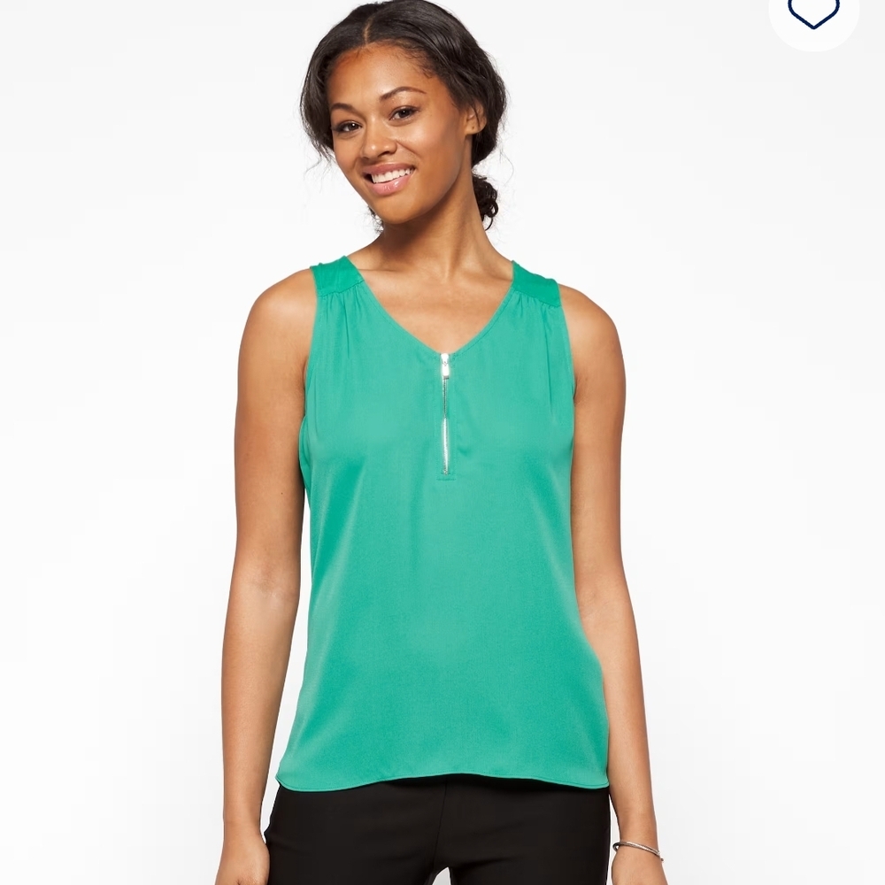 Elegant Green Sleeveless Tank Top